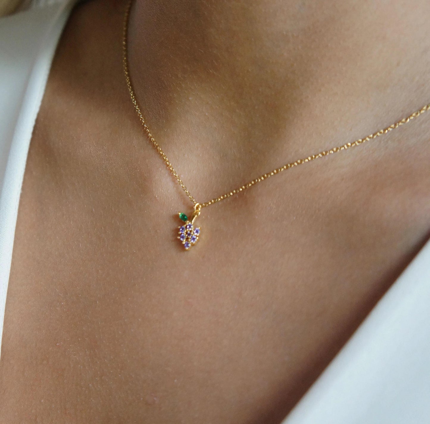 Gold Tiny Necklace Fruit Necklace