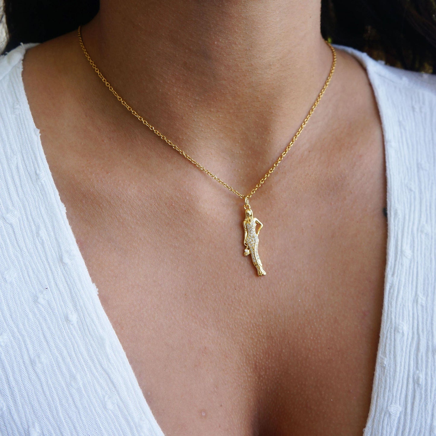 Delicate Woman Body Shape Necklace