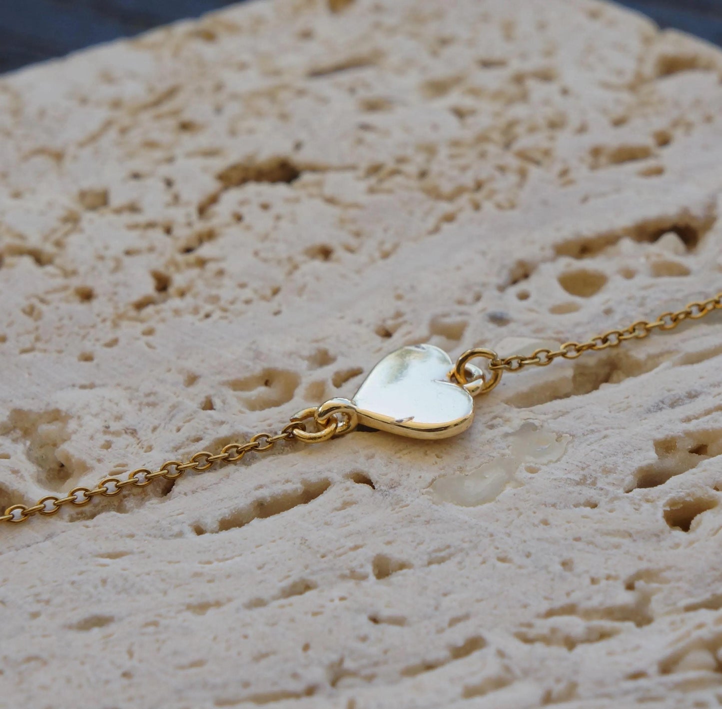 Gold Heart Anklet, Dainty Tiny Anklet, Minimalist Delicate Jewelry, Heart Charm Anklet, Gift For Her,  Dainty Anklet Bracelet, Unique Gift