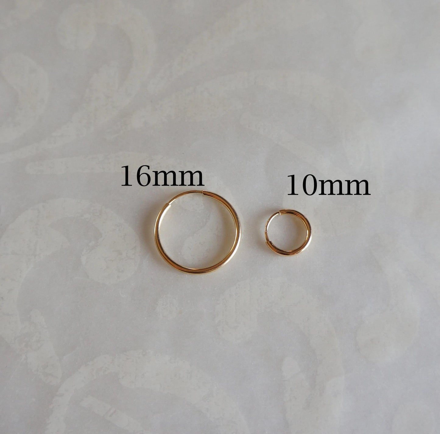 Tiny Hoop Earrings Cartilage Earrings 14kt GOLD FILLED Endless Hoops Tiny Gold Hoop Earrings Sleeper Earrings Minimalist Tiny Gold Earrings