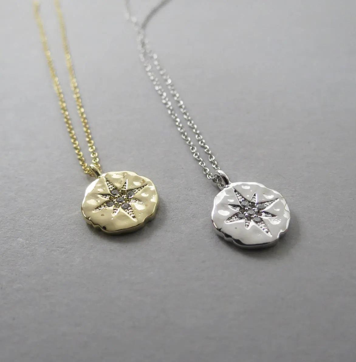 Star Necklace Compass Necklace Dainty Layering Necklace Gold/Rose Gold/Silver Friendship Necklace Follow Your Dreams Necklace Gift