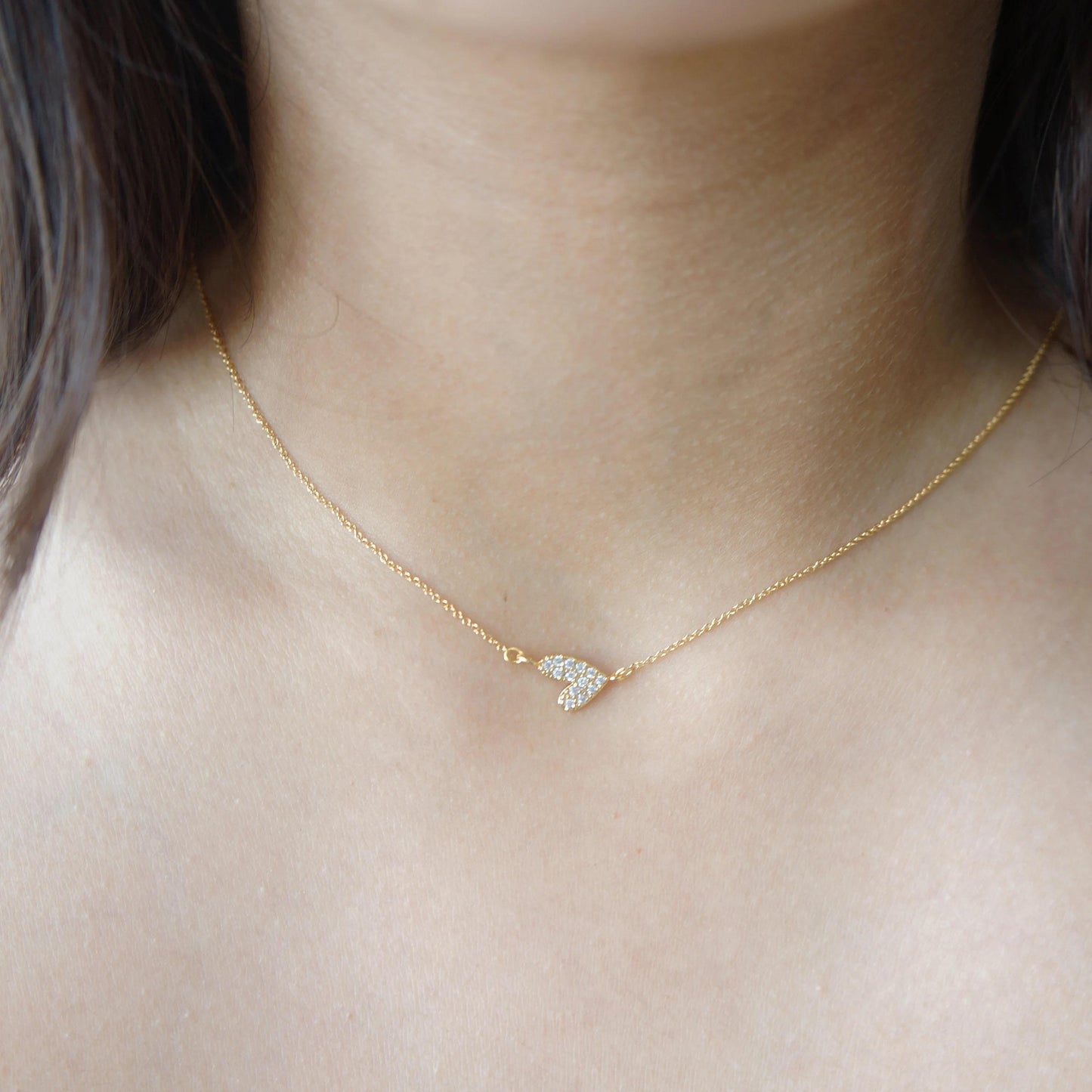 Horizontal Heart Necklace