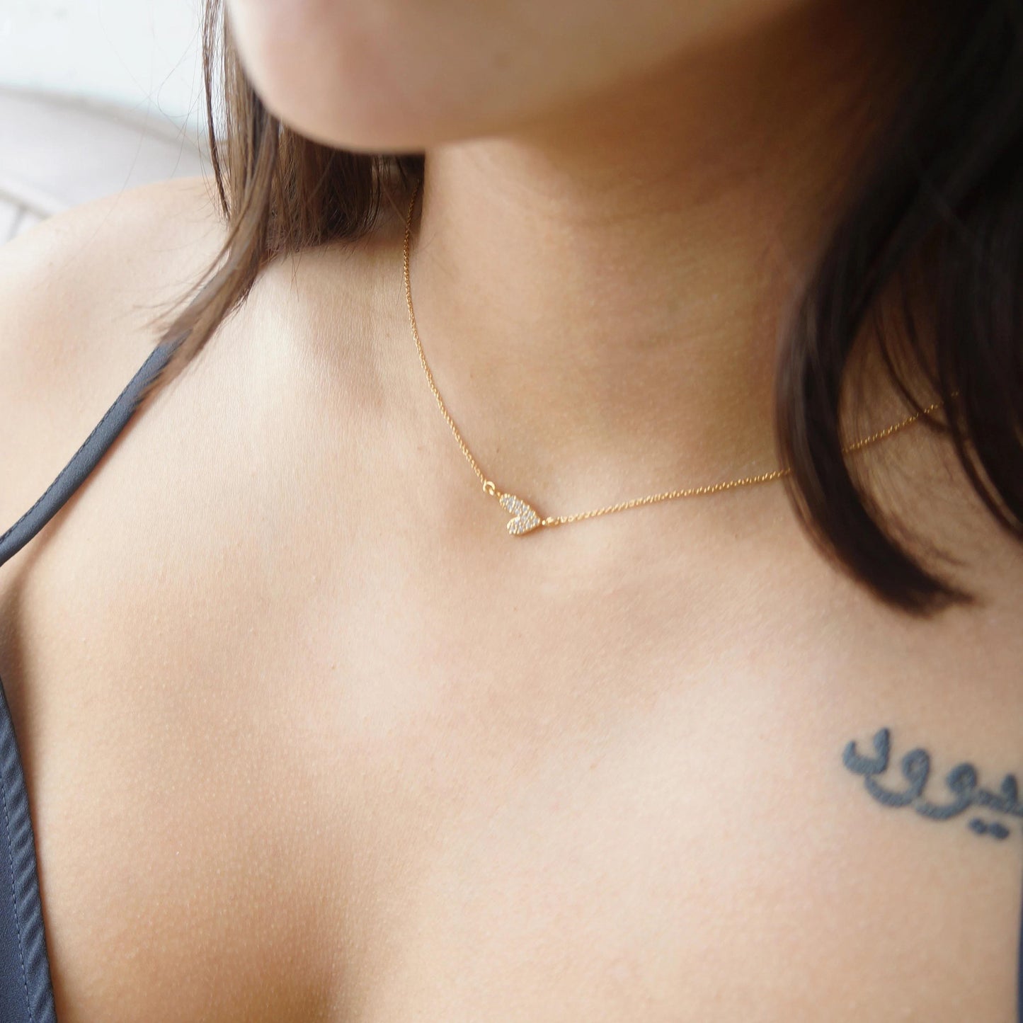 Horizontal Heart Necklace