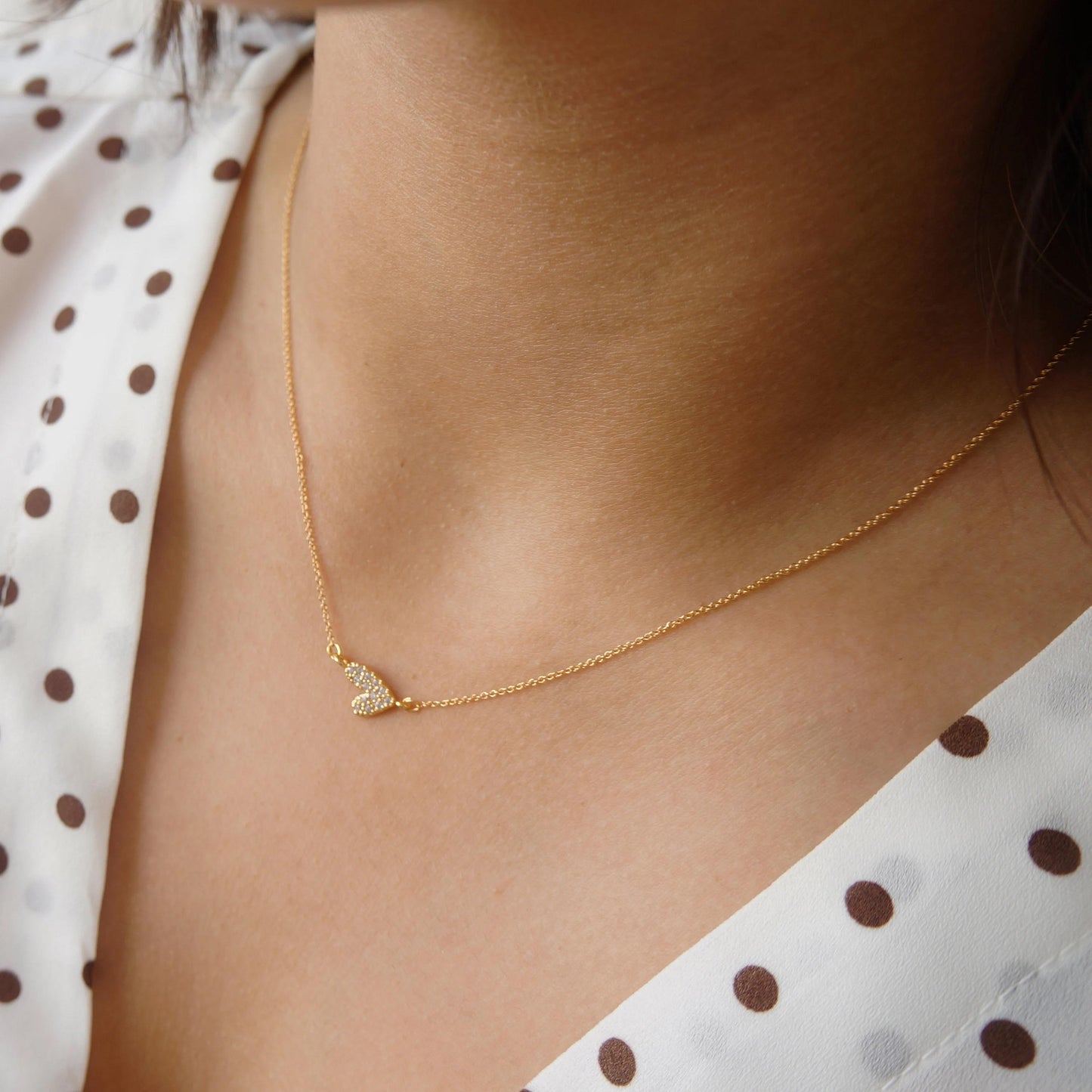 Horizontal Heart Necklace