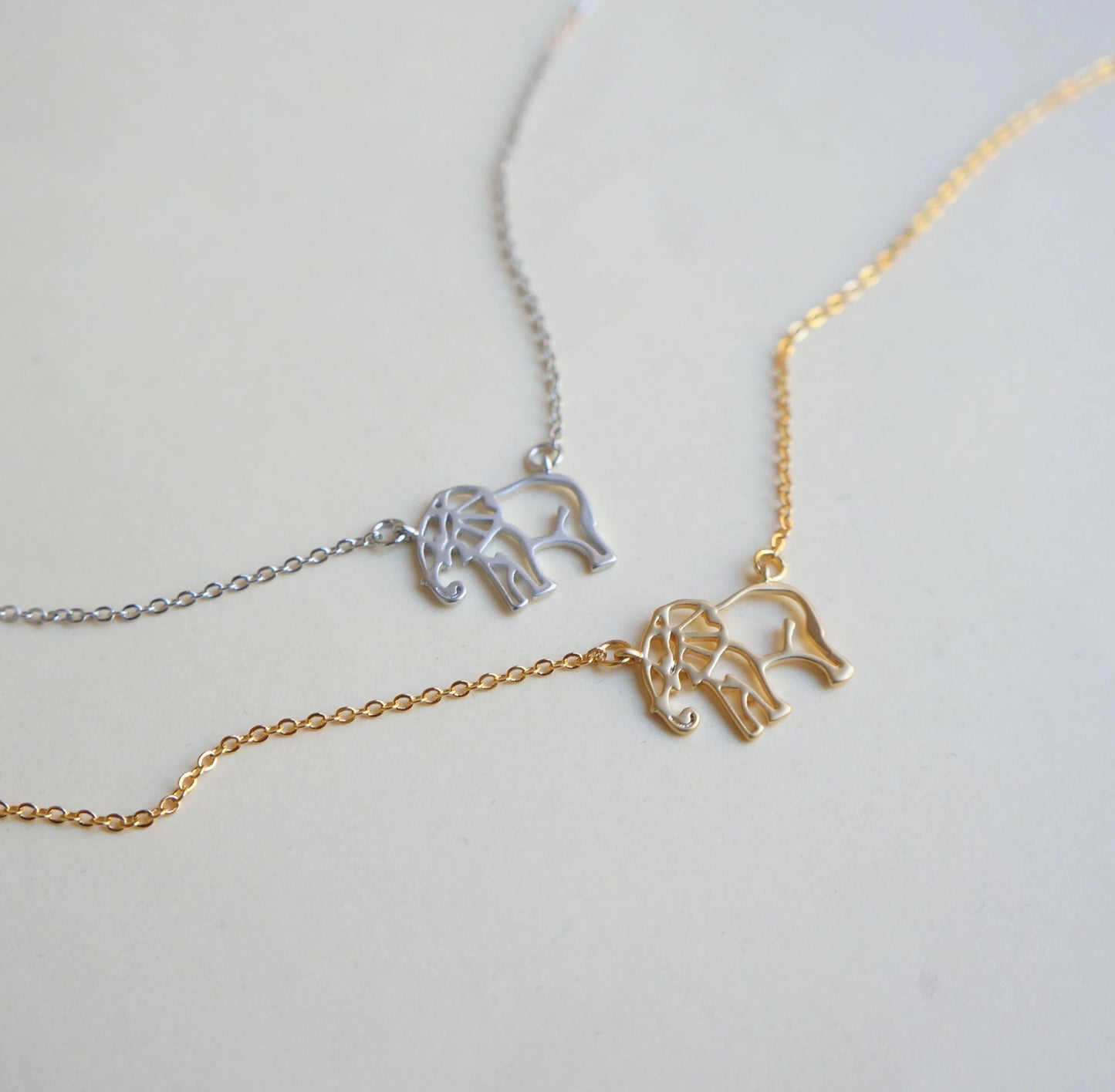 Dainty Elephant Necklace Card Set