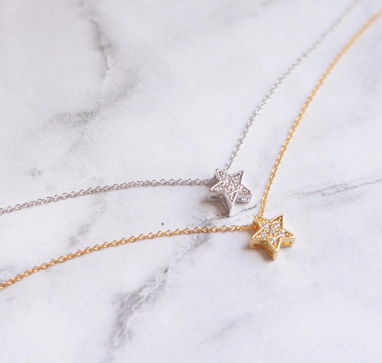 Tiny Gold Star Necklace Gift for Her Bridesmaid Gift Flower Girl Dainty Minimal Necklace Gold Sparkly Star Cute Celestial Gift Idea