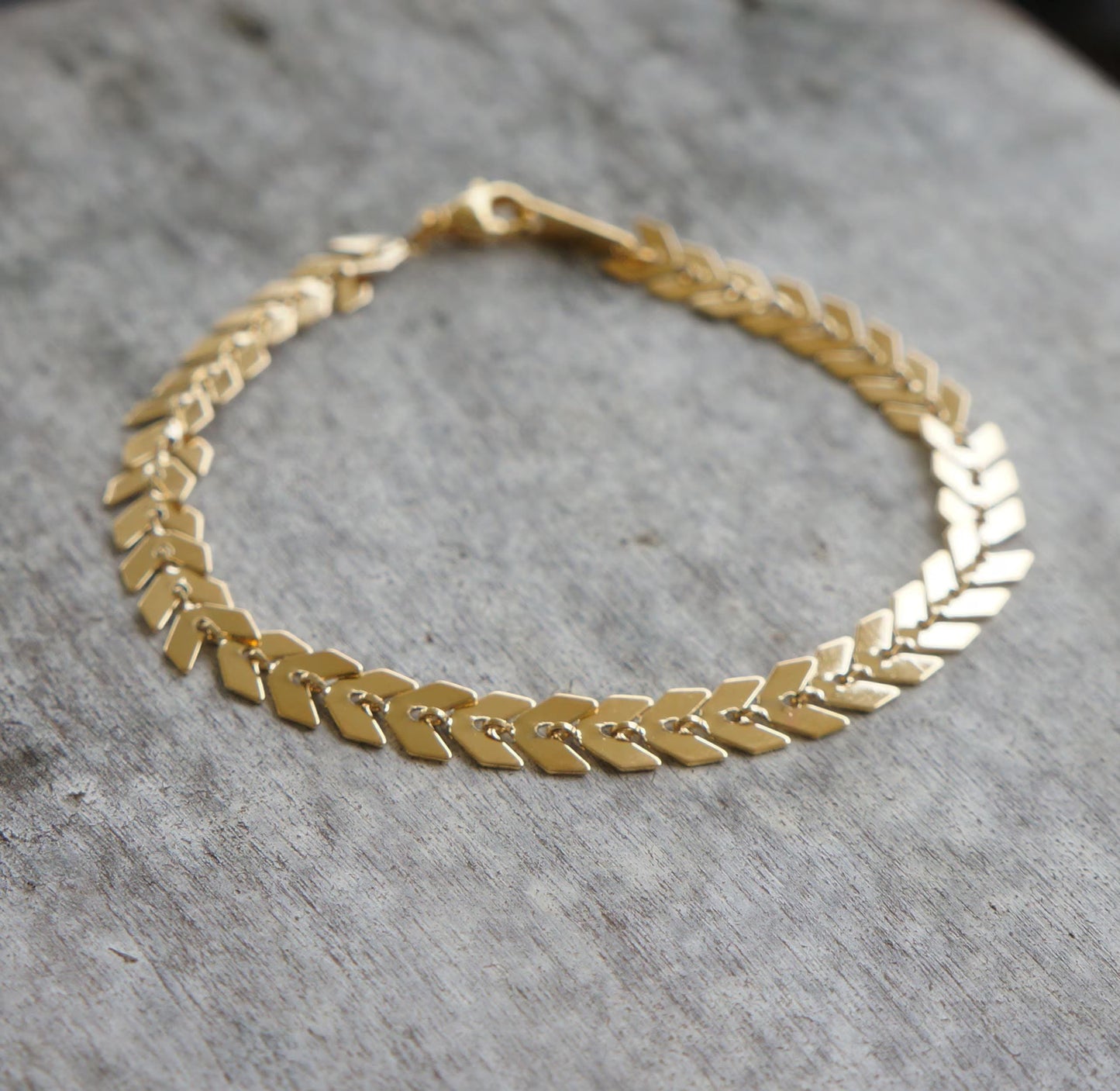 Gold Chevron Bracelet Stainless Steel, Minimalist Jewelry, Dainty Bracelet, Layering Bracelet, Delicate, Everyday Bracelet, Gift for Her