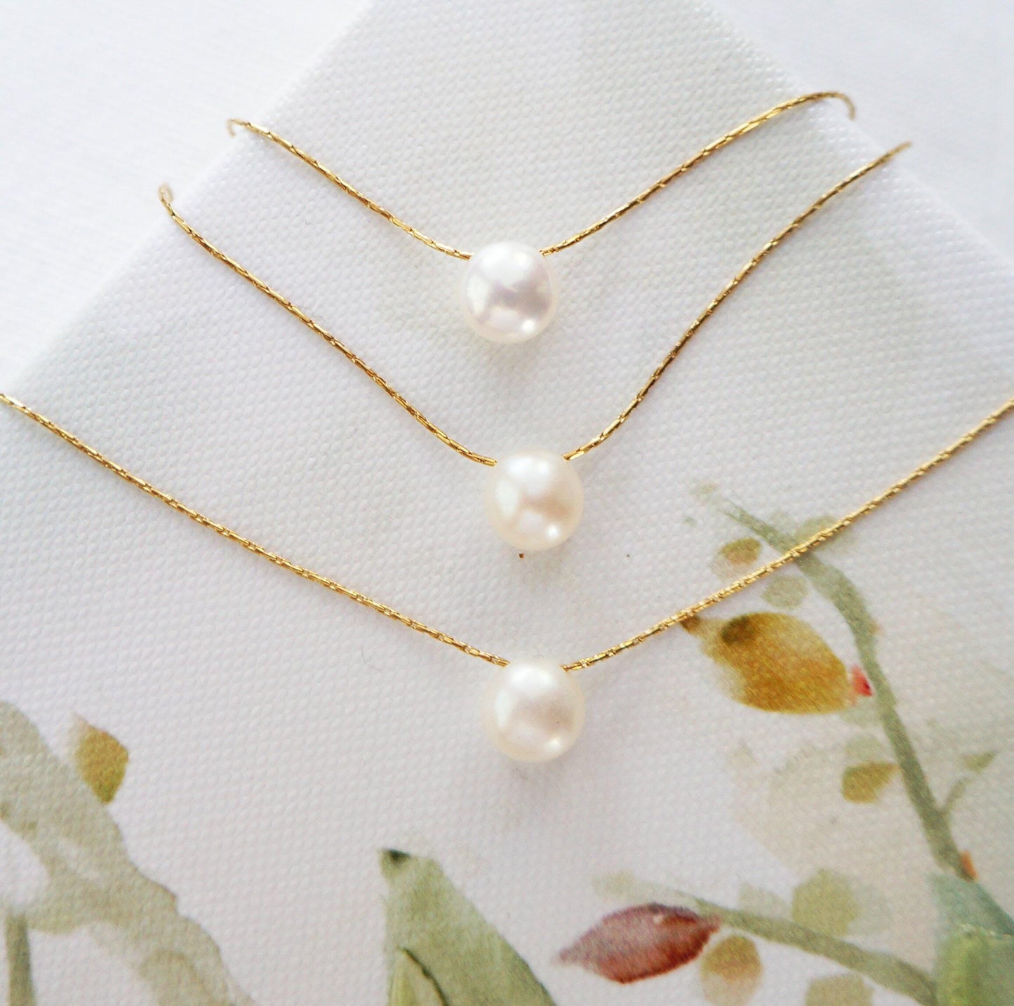 White Single Pearl Choker Necklace Dainty Snake Chain Solitaire Pearl Necklace Bridesmaid Necklace June Birthstone Gift for Women Girlfriend