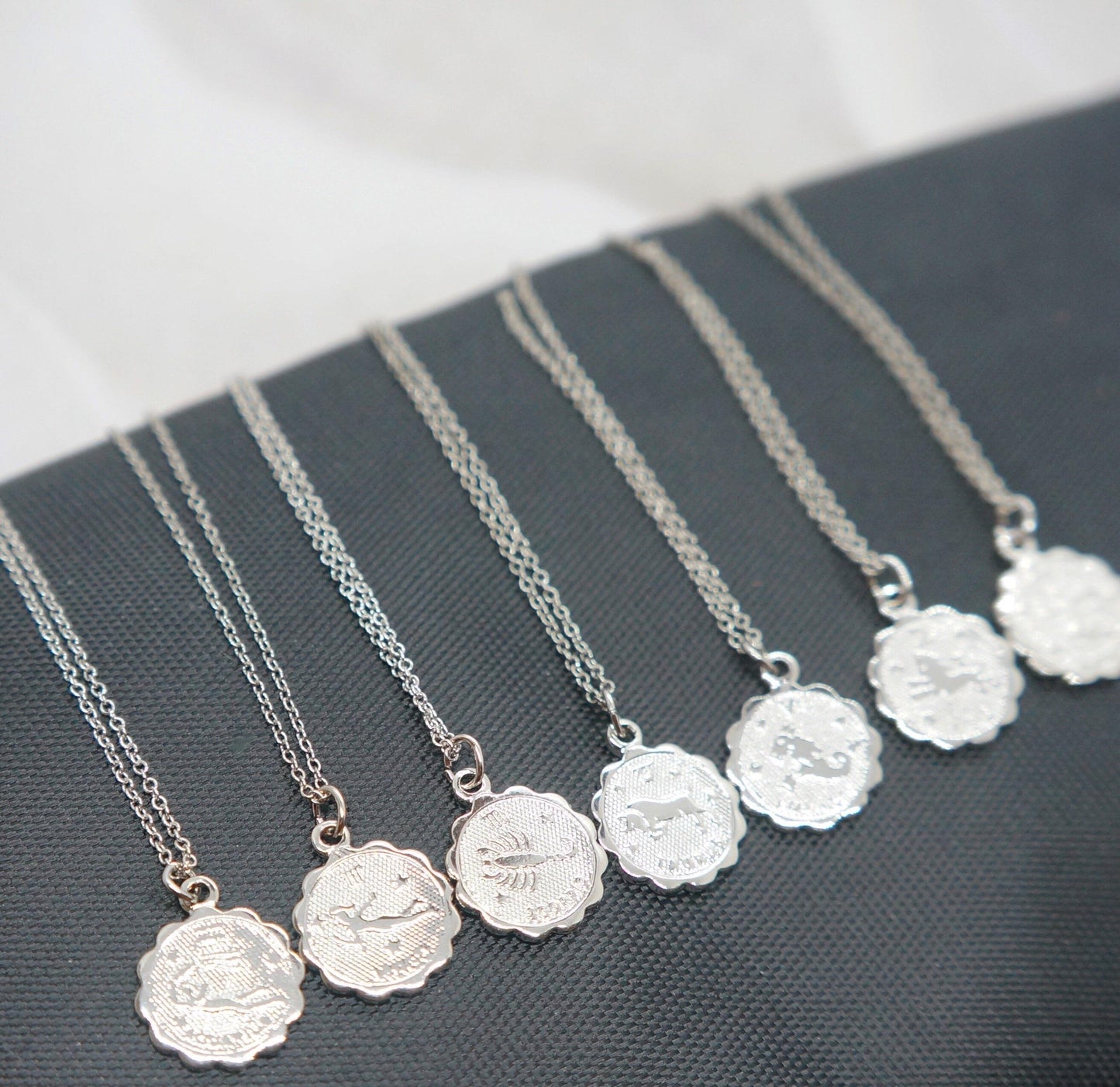 Coin Necklace Coin Zodiac Necklace Charm Necklace Virgo Necklace Aries Necklace Capricorn Necklace Scorpio Necklace Delicate Layer Necklace