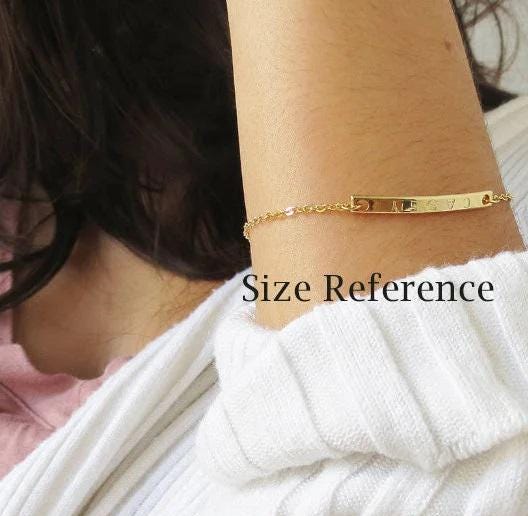 Engraved Name Bracelet Bar Bracelet Custom Name Bracelet Best Friend Gift Bridesmaids Bracelets Personalized Dainty Bracelets Gift for Women