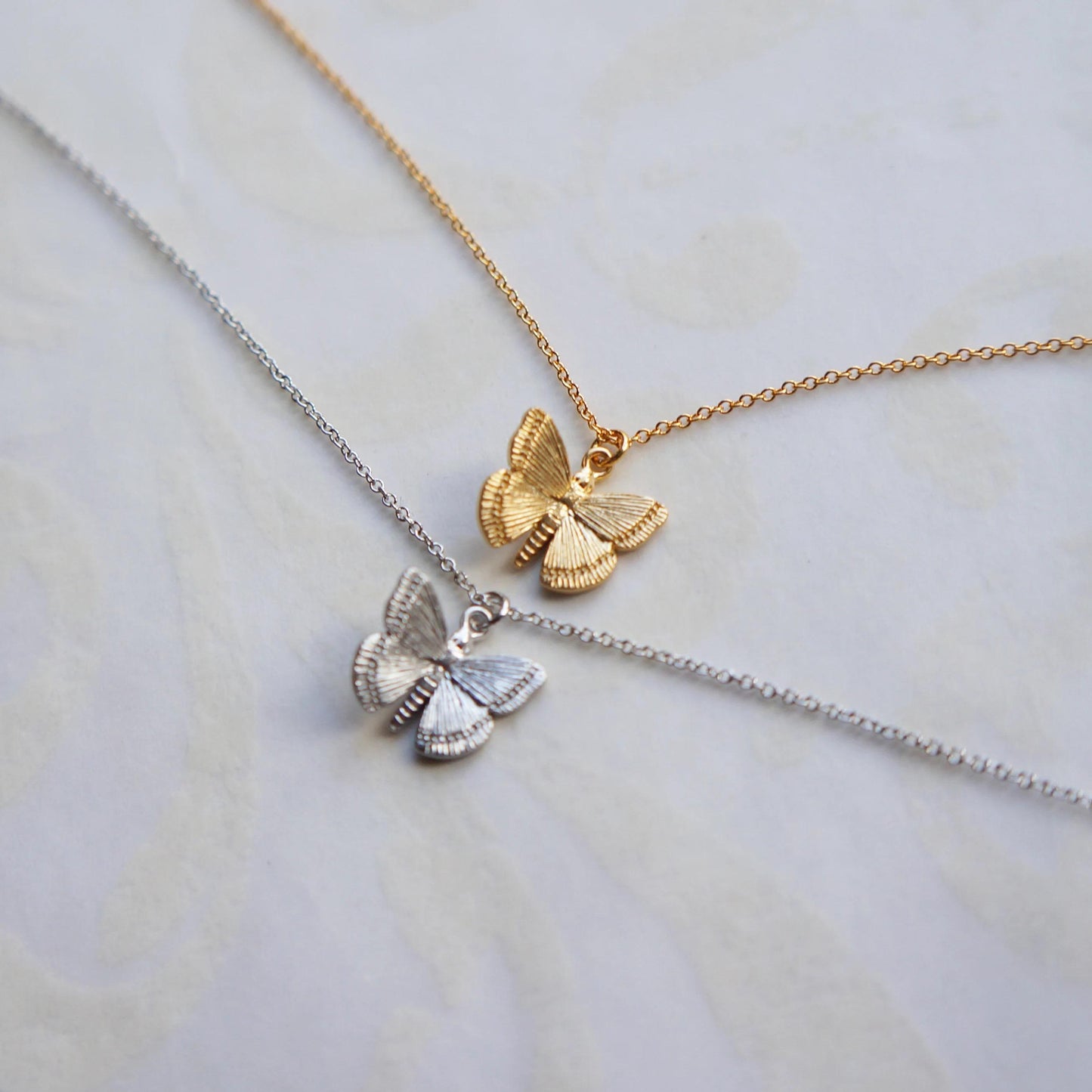 Butterfly Necklace Dainty Charm, Small Cute Pendant, Delicate Wings Jewelry Gift, Necklace for Friend