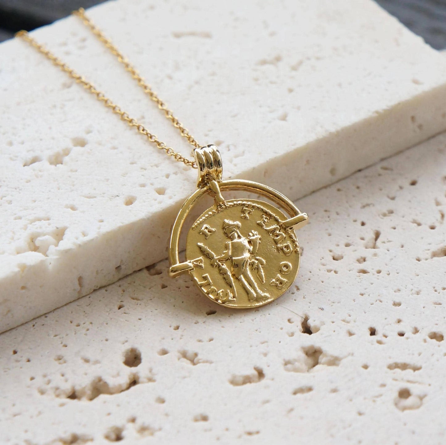 Gold Greek Coin Necklace Layered, Old Coin Pendant Jewelry, Vintage Style Statement Necklace, Classic Statement Piece, Antique Necklace Gift