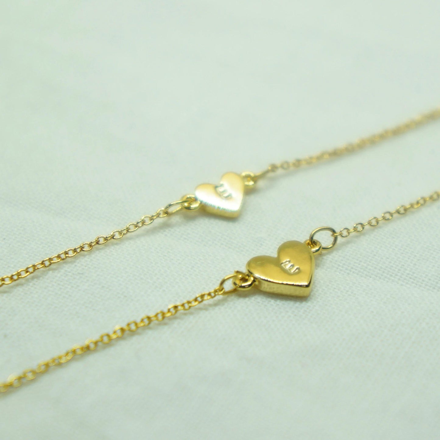 Tiny Gold Heart Necklace, Initial Pendant, Personalized Jewelry, Dainty Gift, Minimalist, Gift for Her, Layering Necklace, Gift for Women