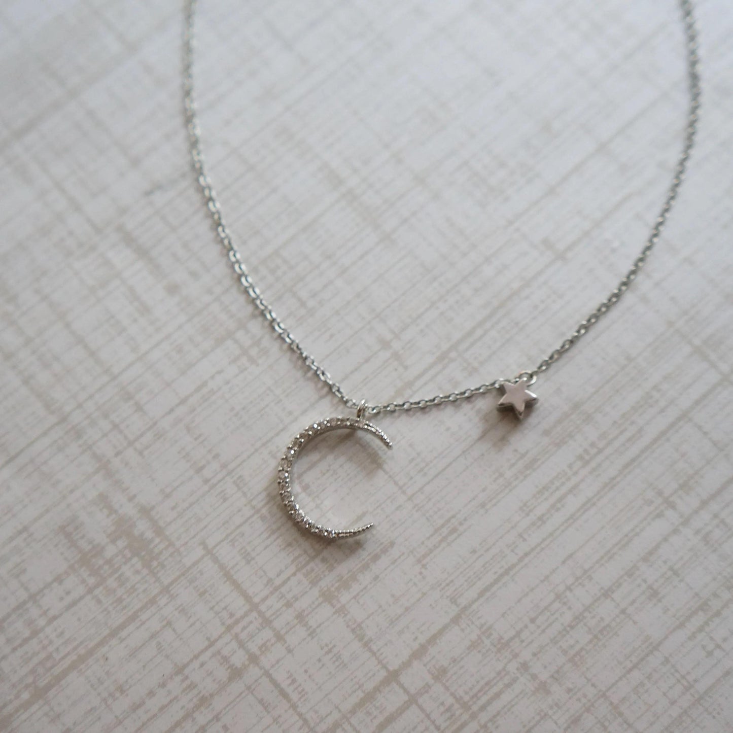 Crescent Moon Star Necklace Moon & Star Delicate Necklace Layering Necklace Jewelry Gift for Women Celestial Necklace