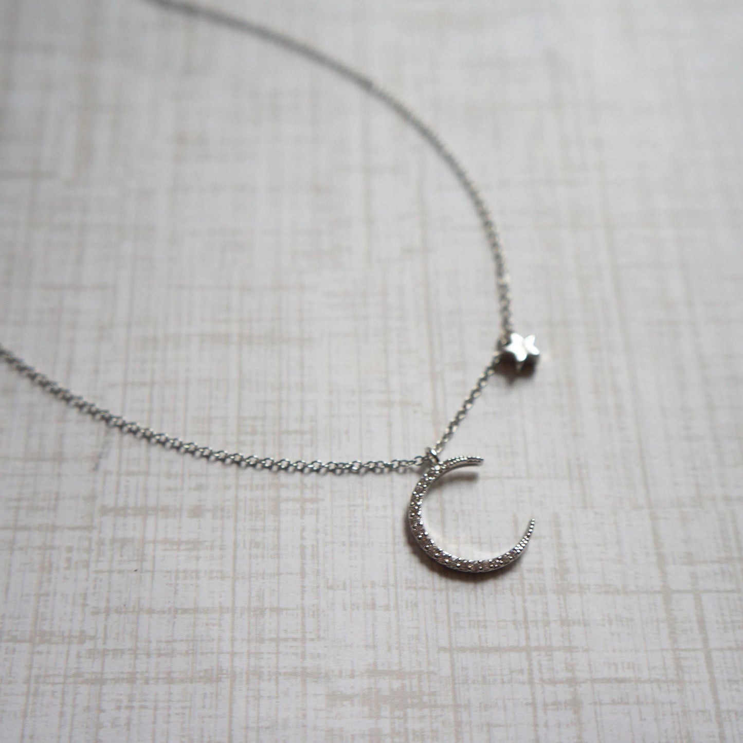 Crescent Moon Star Necklace Moon & Star Delicate Necklace Layering Necklace Jewelry Gift for Women Celestial Necklace