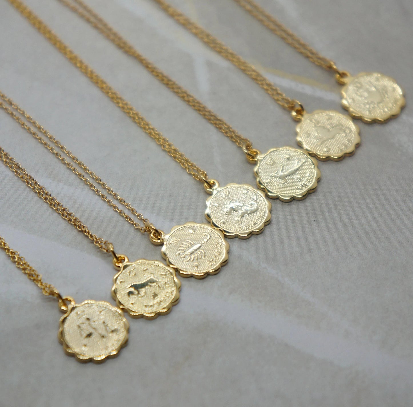 Zodiac Necklace Zodiac Charm Necklace Libra Necklace Leo Necklace Capricorn Necklace Delicate Layer Necklace Zodiac Jewelry for Women