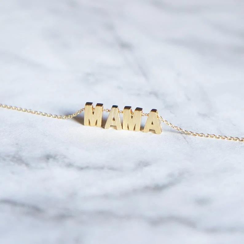 Mama Necklace Gift for Mom Custom Mother's Jewelry Mother's Day Necklace Gift for Mother Grandma Gold Dainty Mom Necklace