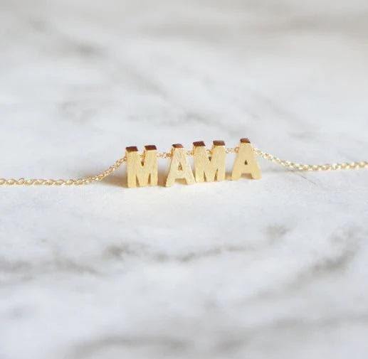 Mama Necklace Gift for Mom Custom Mother's Jewelry Mother's Day Necklace Gift for Mother Grandma Gold Dainty Mom Necklace