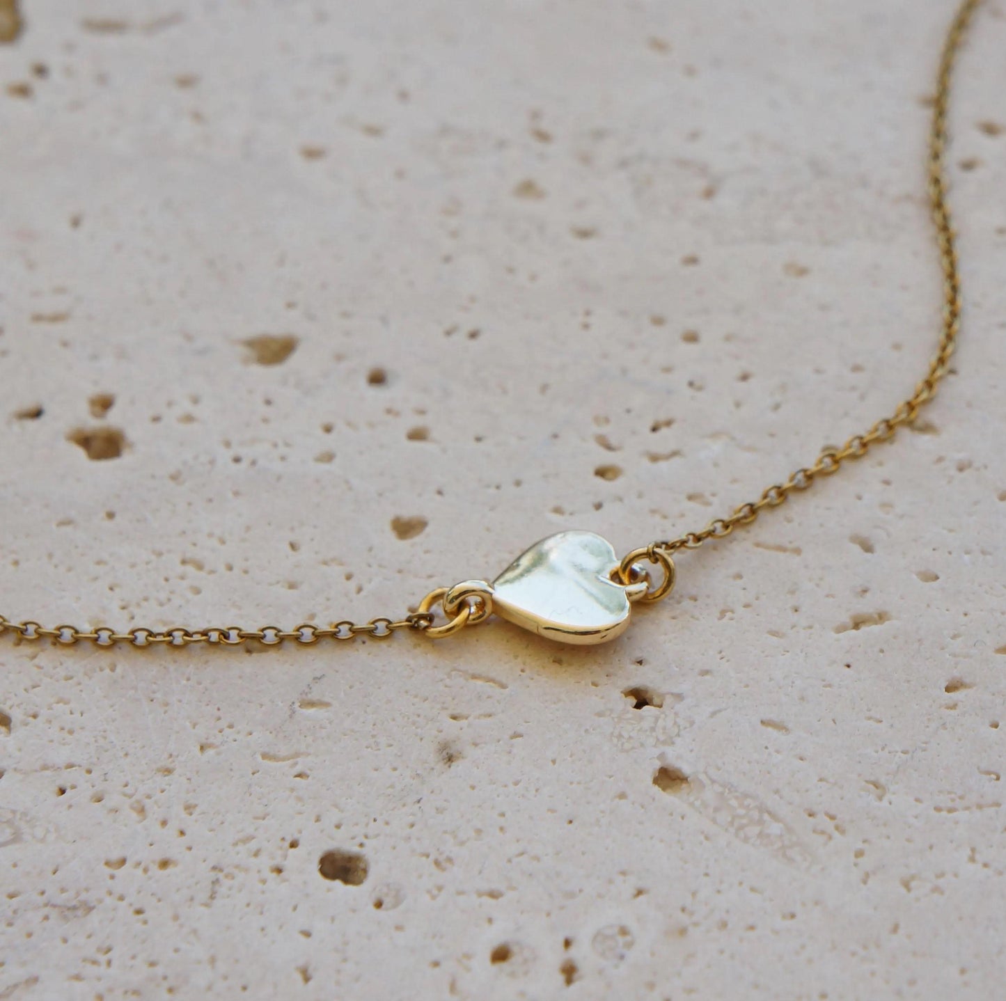 Gold Heart Anklet, Dainty Tiny Anklet, Minimalist Delicate Jewelry, Heart Charm Anklet, Gift For Her,  Dainty Anklet Bracelet, Unique Gift